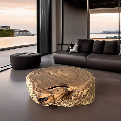 Table basse contemporaine - GANDA - ARRELART - en bois massif / en bois tropical / en bois verni satiné