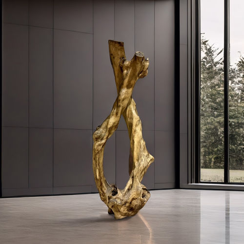 Sculpture en teck - ANOUK - ARRELART - d'extérieur / de jardin / au sol
