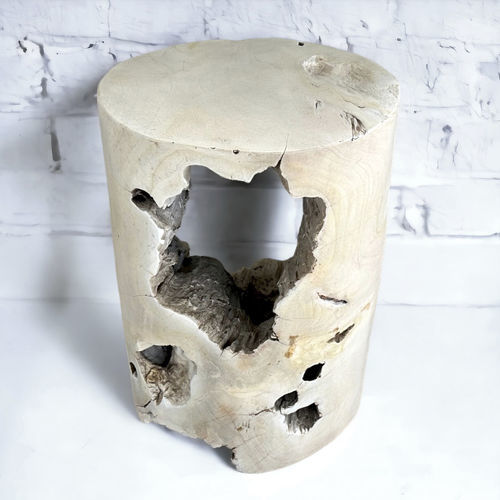 Tabouret contemporain - TABU66 - ARRELART - en teck / avec piètement en teck / fait main