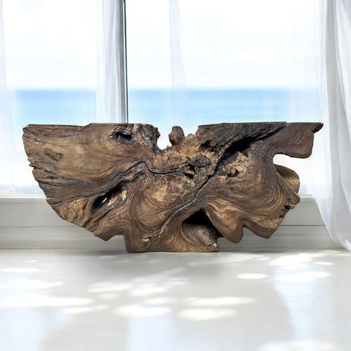 Console contemporaine - NATURA - ARRELART - en bois massif / en bois tropical / avec piètement en bois massif