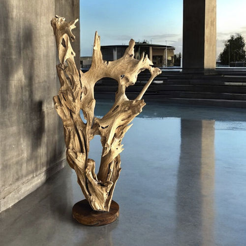 Sculpture en teck - CANCUN - ARRELART - fait main / au sol / pour hôtel