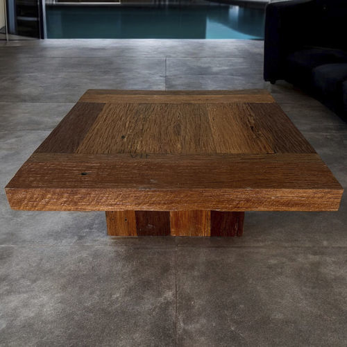 Table basse contemporaine - AFRA - ARRELART - en bois massif / avec piètement en bois massif / rectangulaire