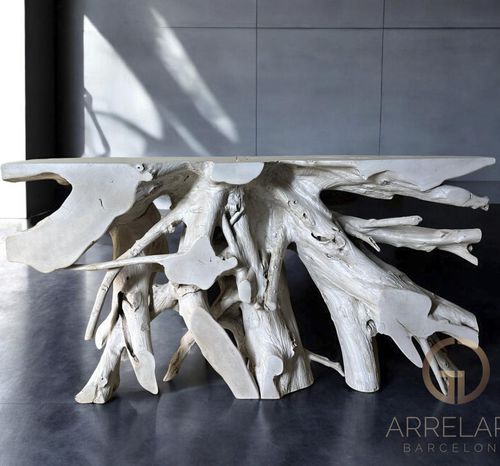 Console design organique - ASPEN - ARRELART - en teck / avec piètement en teck / résidentielle