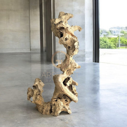 Sculpture en teck - JUDY - ARRELART - d'extérieur / fait main / au sol