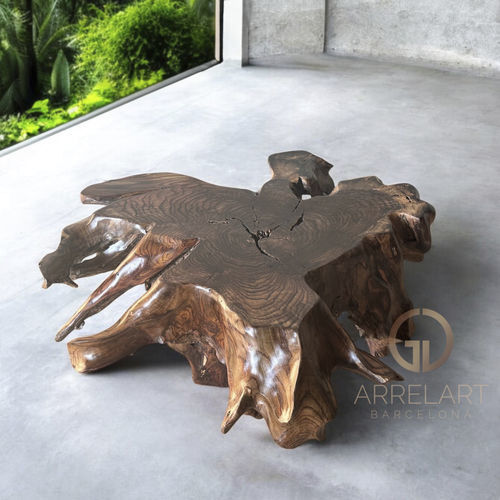 Table basse contemporaine - TAMARIU - ARRELART - en bois de rose / avec piètement en bois de rose / fait main