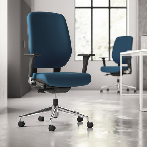 Chaise de bureau contemporaine - KALISTA - ARTE & D SRL - en cuir / en polypropylène / en polyuréthane