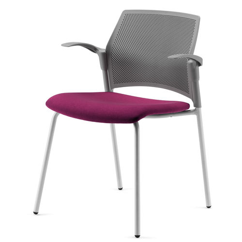 Chaise visiteur contemporaine - FREE - ARTE & D SRL - d'intérieur / en tissu / en acier
