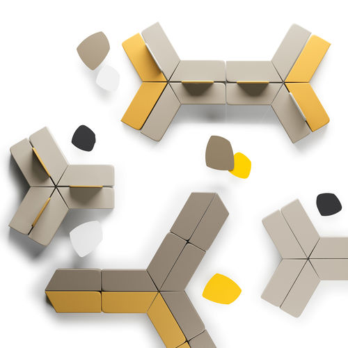 Pouf contemporain - MANTRA - ARTE & D SRL - en tissu / en cuir / en simili cuir