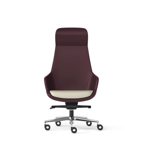 Fauteuil de bureau contemporain - METROPOLITAN Edi & Paolo Ciani Design - ARTE & D SRL - en simili cuir / en cuir / en tissu