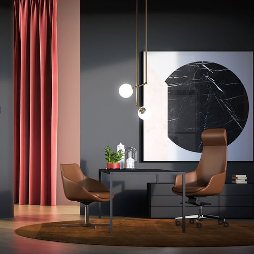 Fauteuil de direction contemporain - METROPOLITAN Edi & Paolo Ciani Design - ARTE & D SRL - en simili cuir / en cuir / en tissu