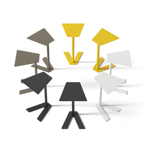 Table d'appoint contemporaine - SIDE TABLE Edi & Paolo Ciani Design - ARTE & D SRL - en métal laqué / trapézoïdale / résidentielle