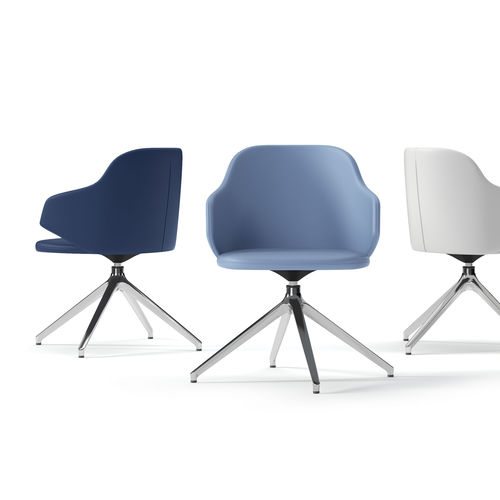 Chaise visiteur contemporaine - HOST - ARTE & D SRL - d'intérieur / en tissu / en simili cuir