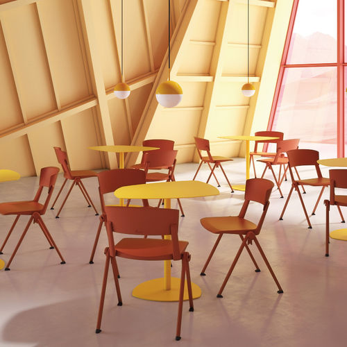 Chaise contemporaine - YUGEN - ARTE & D SRL - d'intérieur / en plastique / avec piètement en acier