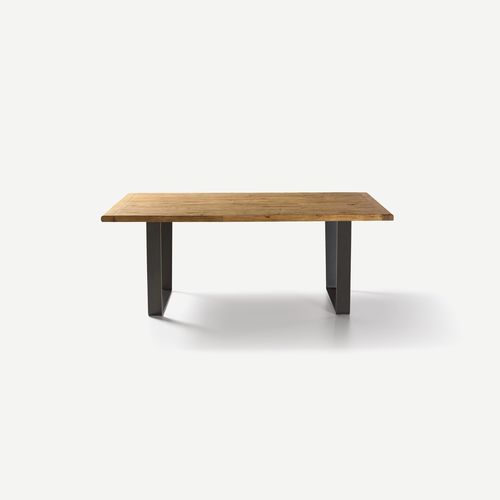 Table contemporaine - Cocoon - Nature Design - en chêne / avec piètement en métal / rectangulaire