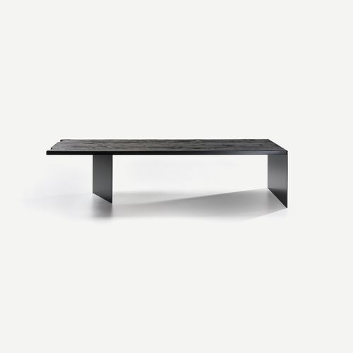 Table contemporaine - ILL - Nature Design - en chêne / avec piètement en métal / rectangulaire