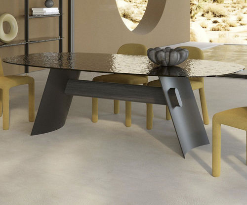 Table contemporaine - Wave - Nature Design - en verre / en céramique / en marbre