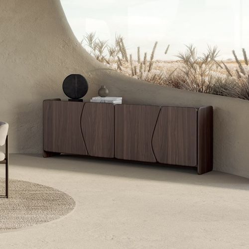 Buffet contemporain - Dolmen - Nature Design - en bois massif / en noyer américain / en chêne naturel