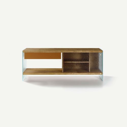 Buffet contemporain - River - Nature Design - en chêne / en bois massif / en noyer américain