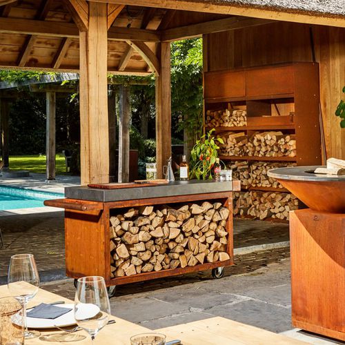 Meuble de cuisine pour jardin - MP-PRO - OFYR France - en bois