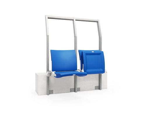 Gradin escamotable - RailSeat ARC Lite - FERCO SEATING SYSTEMS M SDN BHD - pour extérieur / pour installation sportive / en plastique