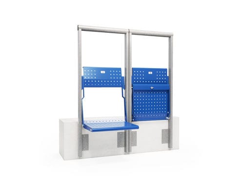 Gradin escamotable - RailSeat One - FERCO SEATING SYSTEMS M SDN BHD - pour extérieur / pour installation sportive / en plastique