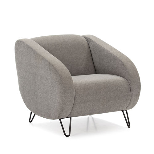 Fauteuil contemporain - LAB - Raga - en tissu / en hêtre / en métal