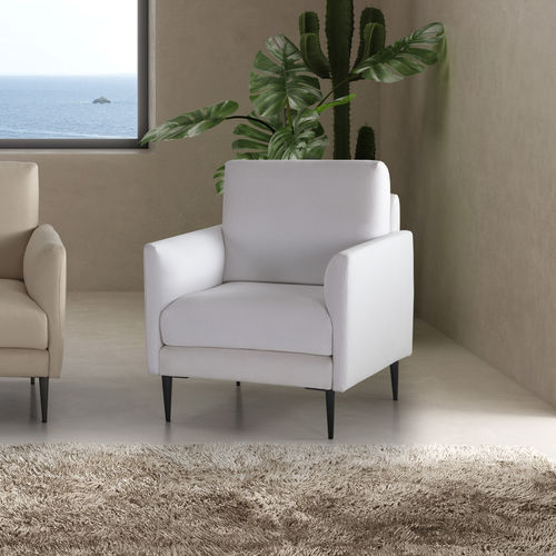 Fauteuil contemporain - YUPPIE - Raga - en tissu / en bois / avec repose-pieds