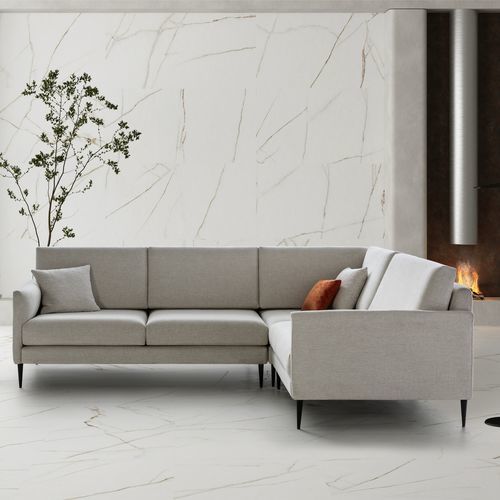 Canapé contemporain - YUPPIE - Raga - en tissu / en simili cuir / avec coussin amovible