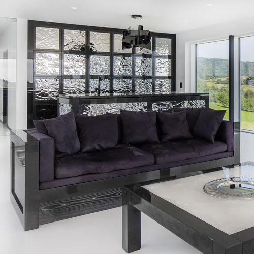 Canapé contemporain - Luis Design - en tissu / en cuir / sur mesure
