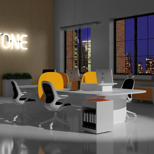 Bureau pour open space - FERCIA - sur pied / pour 2 personnes / de 2 à 4 personnes