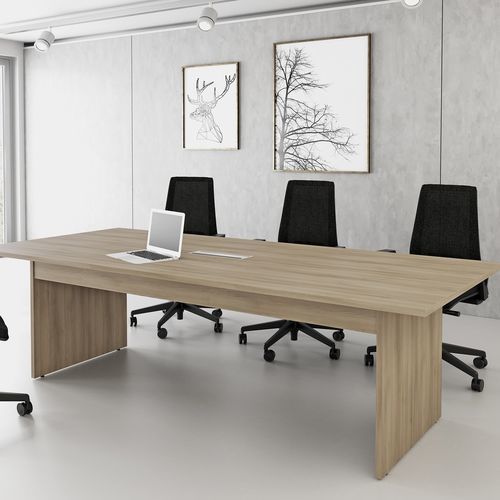 Table de réunion contemporaine - R - FERCIA - en bois / avec piètement en métal / rectangulaire