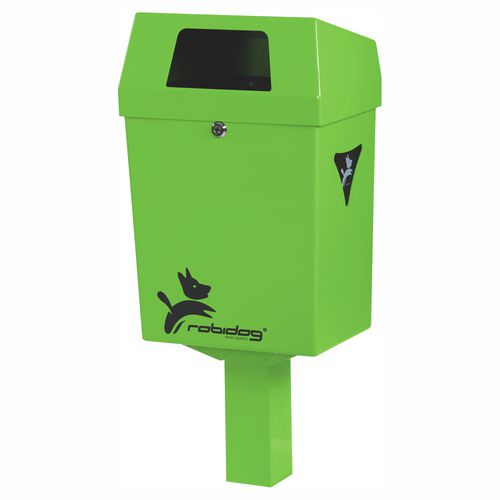 Poubelle canine - NOVO : 1002-10 - ROBI AG - sur pied / en aluminium / avec distributeur de sacs
