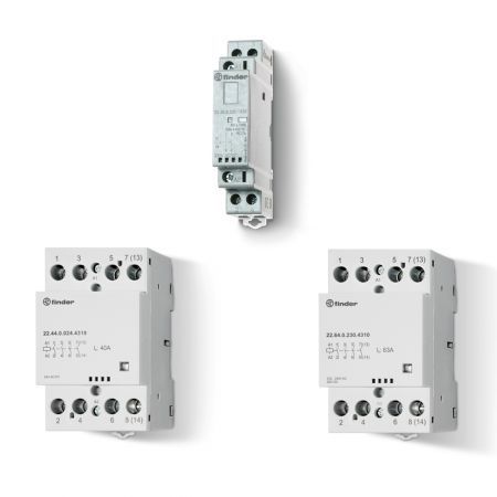 Contacteur modulaire - 22 - FINDER S.p.A - AC / DC / sur rail DIN