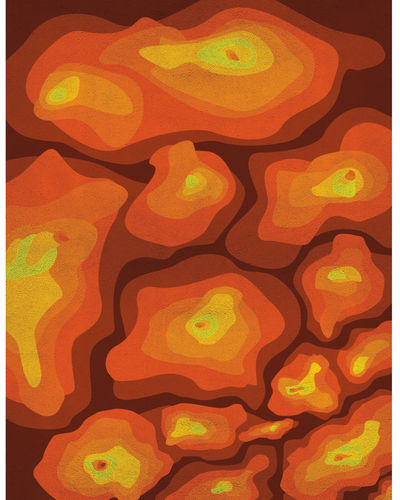 Tapis contemporain - LAVA - Rug's Society - à motif / en laine / en soie