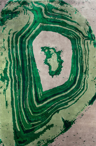 Tapis contemporain - AGATHA EMERALD - Rug's Society - à motif / en laine / en soie