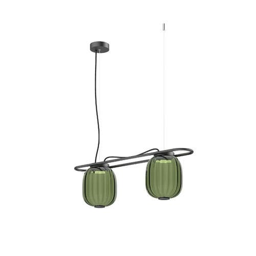 Suspension - KRISTA  - Novolux Lighting - en acier / en verre / bois