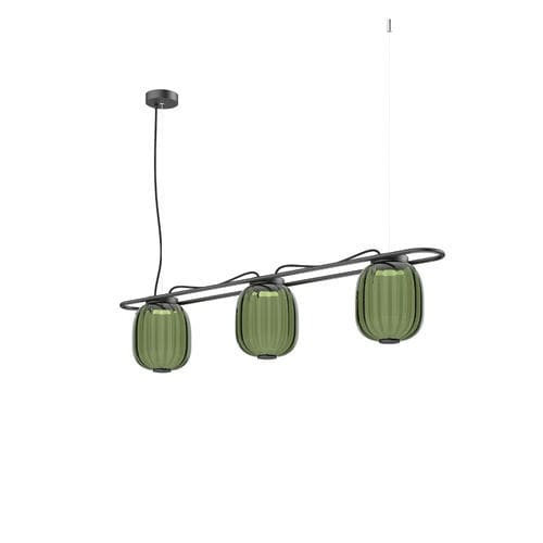 Suspension - KRISTA - Novolux Lighting - en acier / en verre / bois