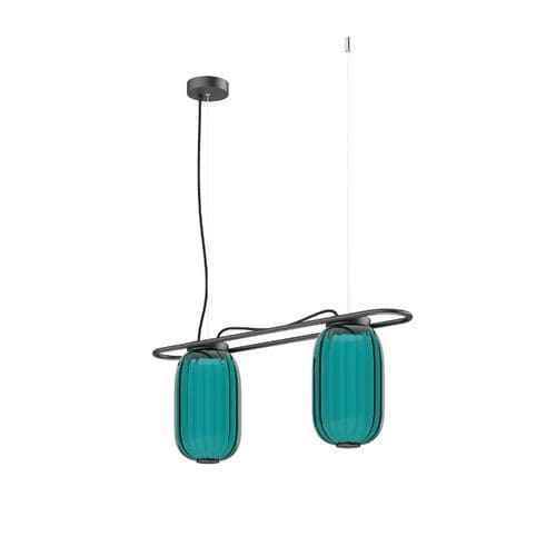 Suspension - KRISTA - Novolux Lighting - en acier / en verre / bois