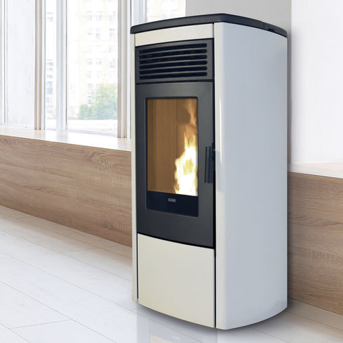 Poêle à granulés - AURA 100  - Klover - 5 kW - 10 kW / à poser / contemporain