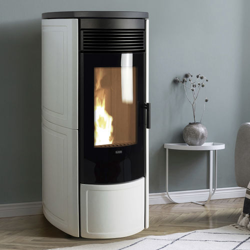 Poêle à granulés - OMEGA PLUS - Klover - 5 kW - 10 kW / à poser / contemporain