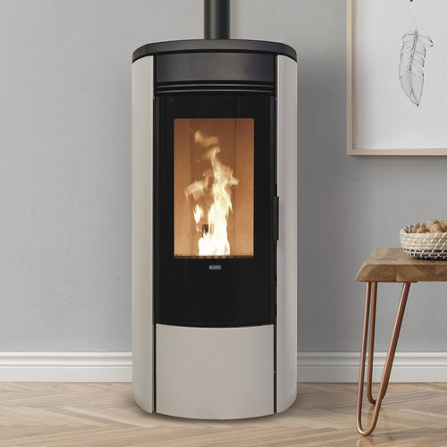 Poêle à granulés - OBLÒ AIR - Klover - 5 kW - 10 kW / à poser / contemporain