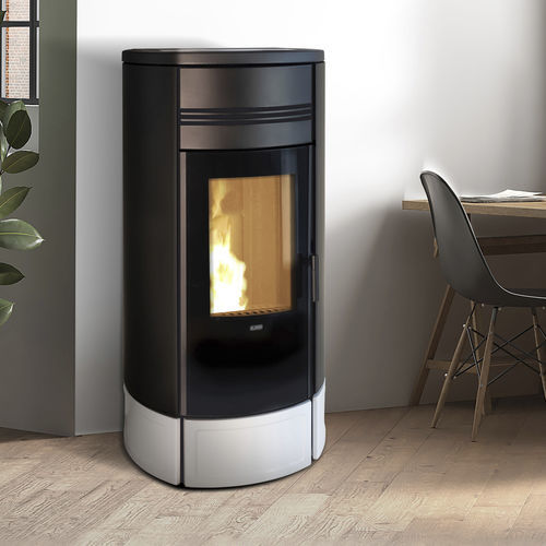 Poêle chaudière à granulés - STYLE 140 DUO  - Klover - 10 kW - 20 kW / à poser / contemporain