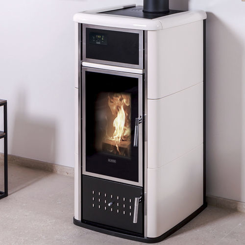 Poêle chaudière à bois - BELVEDERE 20 - Klover - 20 kW - 50 kW / à poser / contemporain