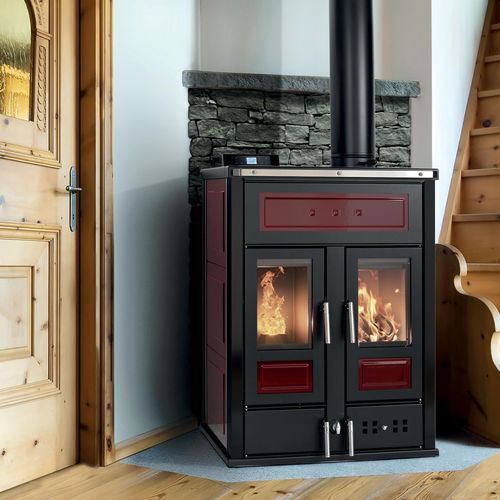 Poêle chaudière à granulés - BI-FIRE MID - Klover - à bois / 10 kW - 20 kW / à poser