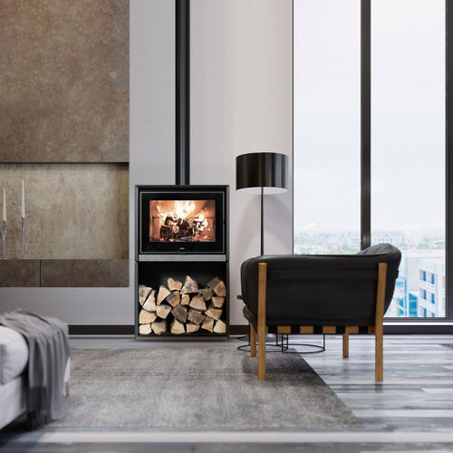Poêle à bois - VENUS - Klover - 10 kW - 20 kW / à poser / contemporain
