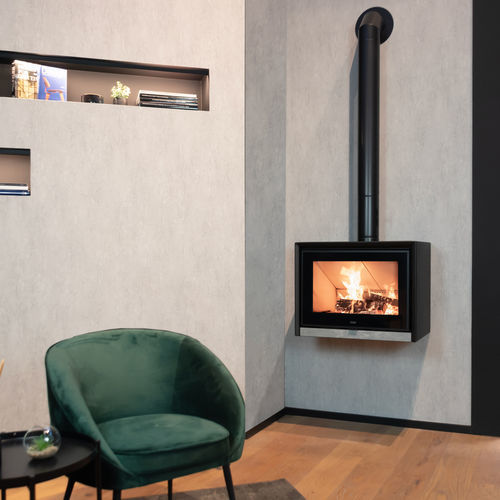 Insert de cheminée à bois - STARBOX UP - Klover - en acier / contemporain / classe A+