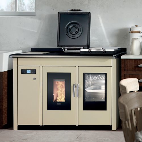 Cuisinière à granulés - SMART 120 BT - Klover - 1 foyer / 1 four / à nettoyage manuel