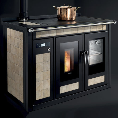Cuisinière à granulés - SMART 120 MAIOLICA - Klover - 1 foyer / 1 four / à nettoyage manuel