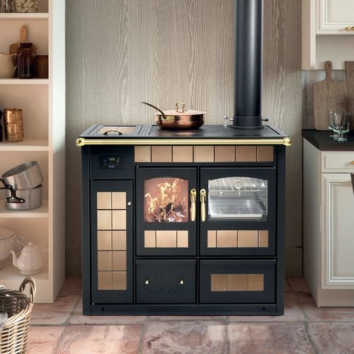 Cuisinière pour chaudière - TERMOCUCINA K-KP - Klover - à bois / 1 foyer / 1 four
