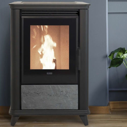 Poêle à granulés - MISS - Klover - 5 kW - 10 kW / à poser / contemporain